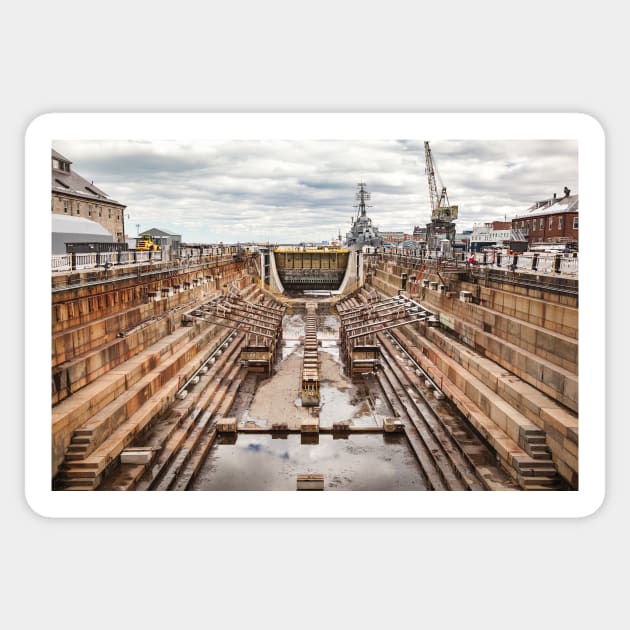 Charlestown Navy Yard - Dry Dock 1 Sticker by mcdonojj